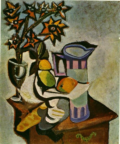 Pablo Picasso Classical Painting Untitled Fruits And Vegetables